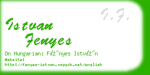 istvan fenyes business card